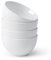 NUTRIUPS Cuencos pequeños de 300 ml, cuenco de postre de 11 cm, juego de cuencos de cerámica para salsa, color blanco, apto para microondas y horno, juego de 4