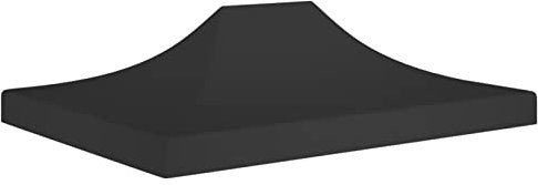 Homgoday Dach für Festzelt, 4,5 x 3 m, schwarz, 270 g/m², Möbel, Gartenpavillon, faltbar, für Garten, Balkon, Terrasse