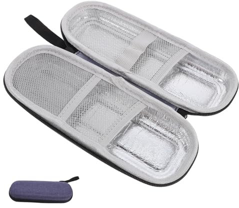 minkissy Isolierte Insulin Kühltasche Für Reisen Und Outdoor-aktivitäten Tragbare Wasserdichte Medikamententasche Mit Effizienter Temperaturkontrolle Für Insulinpens Und Zubehör Blau