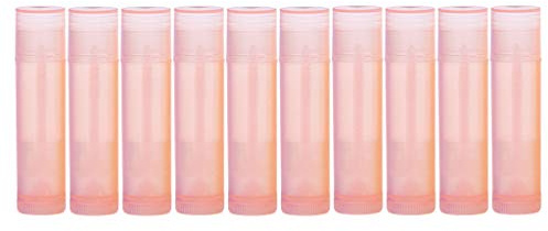 Leere Lippenstift-Röhren, nachfüllbar, für Lipgloss, Balsam, 5 g, Rosa, 10 Stück