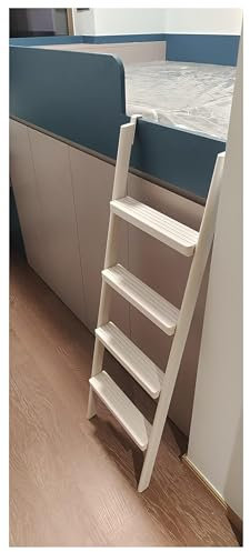 Scaletta per letto a castello gemellare, con pedale e ganci, altezza 1,65 m, per casa, scuola, dormitorio, camper, scala a castello