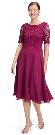 Vera Mont Damen Cocktailkleid mit Spitze 46, Sweet Berry