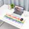 QRFASFZO Gaming Mouse Pad,Extra Large Mouse Mat 16x35.5 in,Music, Rainbow Shining Digital Equalizer Amplifier Club Recording Equipment,with Non-Slip Rubber Water-Resistant,for Home Office Gaming Room