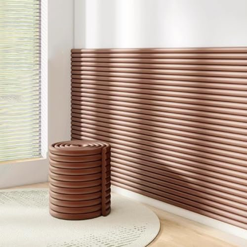 Yinghesheng Polsterpaneel Wand Wandkissen Bett, Wandpaneele Gepolstert 3D Wandpolster Kinderzimmer, Wandpolster Wandpaneele Gepolstert Anti-kollisions-Wandpolsterung,Braun,40cmx200cm