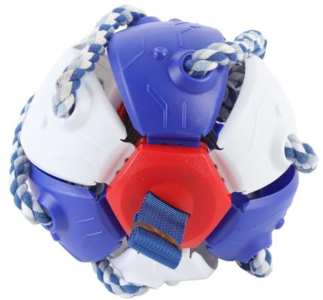 Haofy Bola de Platillo Volador de Perros Bola Interactiva de Juguete para Perros Bola de Disco Volador para Mascotas con Material Anti -ensuciamiento Resistente Al Agua Jugando Al Aire (Blue)