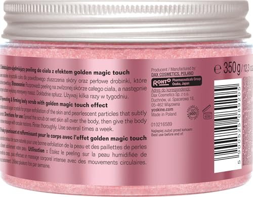 Yoskine Natural Glow Verjüngendes und straffendes Körperpeeling mit Golden Magic Touch Effekt für glatte, strahlende Haut und intensive Pflege.
