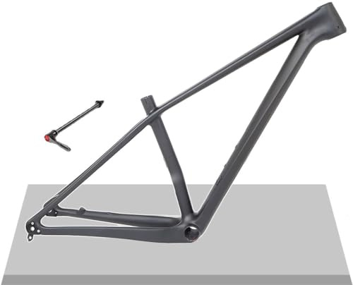 SXYKXYDL 27.5er 29er Mountainbike-Rahmen Carbon-Scheibenbremse Fahrradrahmen 15''/17''/19'' AM XC Hardtail-Rahmen Steckachse 12x142mm Interne Führung (Farbe: Mattschwarz, Größe: 29 * 19'')