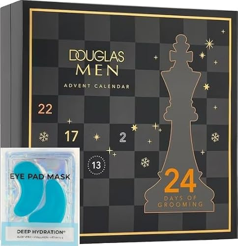 Douglas - Men/Herren - Adventskalender - Advent Calendar - 24 Beauty Produkte für Gesicht, Haare und Körper + Geschenk 1x Deep Hydration Eye Pad