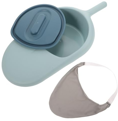 HOLIDYOYO Bassin de Lit Pratique en Plastique Léger pour Patient Alité, Petite Bassine Ménagère Bleue, Urinoir pour Personnes Âgées et Handicapées, Utilisation à Domicile Couleur Aléatoire