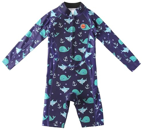 Swimbubs Muta termica per bambini con anima in neoprene da 2 mm, a maniche lunghe, per piscina e spiaggia