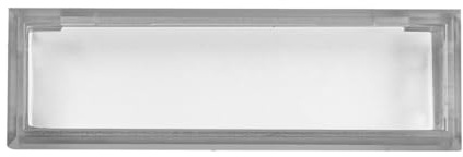 Watzka Namensschild Briefkasten-Beschriftung 66 x 21mm für Watzka Briefkästen | Stanzung 62,5 x 18,3 mm | Namensfenster Briefkastenschild | Ersatzteile | Kunststoff transparent