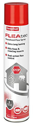 Beaphar | FLEAtec Household Spray | Kills Fleas, Flea Eggs, & Flea Larvae | Fast-Acting | Effective for up to 6 Months | Extra Large 600ml Canister