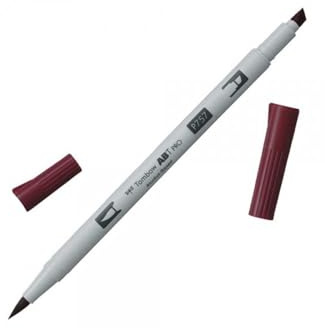Tombow ABTP-757 Alkoholbasierter Marker ABT PRO zwei Spitzen port red