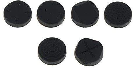 B Baosity 6X Silicona Thumb Grip Analog Stick Cap para Playstation PS PSV1000 2000 - Negro
