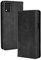 LG K42 Hülle [Brieftasche] [Klammerfunktion] [Kartenfächer] [Magnetic Flip Cover] Kompatibel mit LG K42 Smartphone(Schwarz)