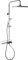 Cornat TECBW3424 Great Complete Shower System Chrome-Plated with Thermostatic Fitting and Glass Shelf Hand Shower with 3 Jet Types: Normal & Massage Jet Anti-limescale Variable Riser/Shower System