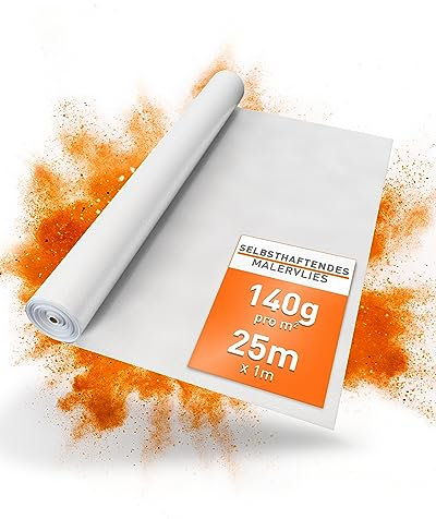 easyliner® selbsthaftendes Malerabdeckvlies [25 m²] premium Qualität Schutzvlies Abdeckvlies, Gewicht: 160 g/m² | Der perfekte Oberflächenschutz für Bodenbeläge (easyliner® Haftvlies 160 g/m², 25 m²)