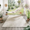 Steffensmeier Indoor Outdoor Teppich Öland Balkon Terrasse Küche Garten wasserfest Kunststoff, strapazierfähig, Kristall Beige Grün, 160x230 cm