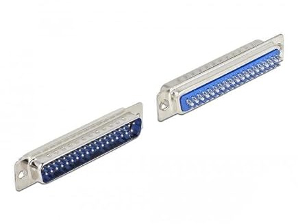 Delock D-Sub 37 Pin Stecker Metall, Lötversion, 4 Stück