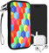 kwmobile Handytasche für Smartphones XL - 6,7/6,8 - Neopren Handy Tasche Hülle Cover Case Schutzhülle - Regenbogenfarben Würfel Mehrfarbig - 17,2 x 8,4 cm Innenmaße