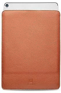Tolmount Full Grain Leather & Wool iPad Sleeve for 12.9-inch iPad Pro 2018-2021 - Waterproof Tablet Pouch (Brown)