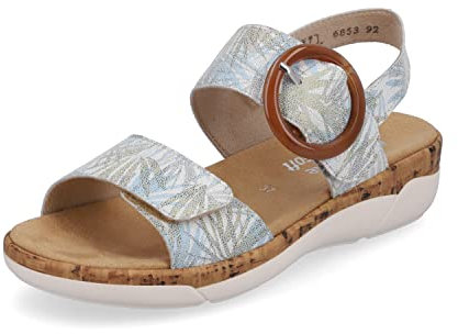 Remonte Femme Sandales R6853, Dame Sandales Classiques,Semelle intérieure Amovible,Chaussure d'été,Confortable,Sandale,Multi,39 EU / 6 UK