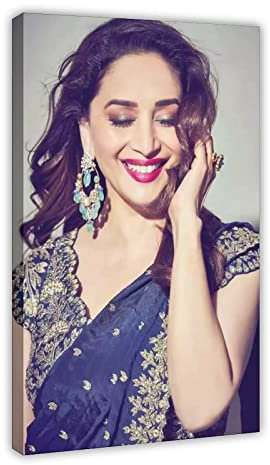 AIPHE Kunstwerk Malerei Leinwanddrucke Madhuri Dixit 2 Poster Leinwand Wandkunst Bilder für Schlafzimmer Wandkunst Geschenke Dekor 60x90cm Kein Rahmen