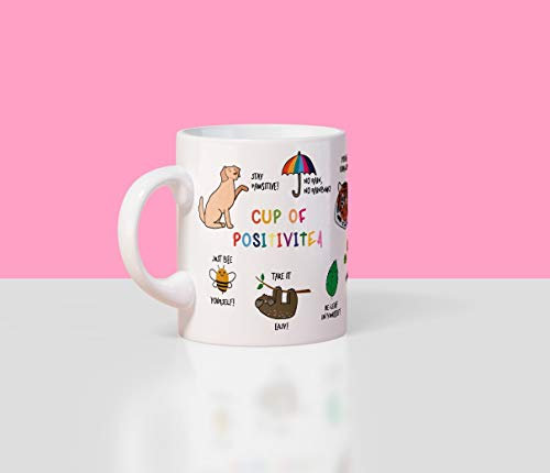 874 Coffee Mug Romance Breakfast Beerof Positivity Mental Health Self Care Anxiety Reliefof Kindnessof Positivitea Morning Mindset of Courage Novelty Coffee Cups Smooth Tea Mug for Home Gift 330 Ml
