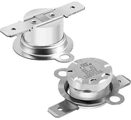 Awozkcd UL/CUL KSD301 125V 16A Thermal Switch,200°C/392°F Off and 170°C/338°F ON Heat Thermostat,Normally Closed N.C Auto Reset Overheat Shut Off,2 pcs