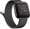 Vanjua Für Fitbit Versa 2 Armbänder Damen Herren, Edelstahl Metall Mesh Loop Verstellbares Magnetisches Armband Ersatzarmband für Fitbit Versa 2,Fitbit Versa Lite,Versa SE Smartwatch (groß, schwarz)