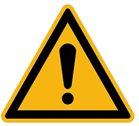 Aufkleber Gefahr Warnung NF ISO 7010 - Selbstklebende Plastifizierte Dreiecksplatte Wasser- und UV-beständig - Allgemeine Tafel - 30x30 cm