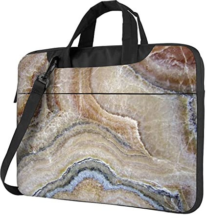 Ultra Slim And Portable Schulter Romantic Purple Lavendel Laptop Tasche Crossbody Bag Design Schutzhülle Geeignet für Laptop Büro Geschenk usw., Onyx-Stein, Blassblau, 14 inch