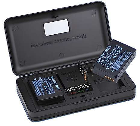 Caricabatteria LP-E12 con lettore di schede (batteria non inclusa) compatibile con Canon EOS M/M2/10/50/50 Mark II/M100/200, 100D, Rebel SL1, PowerShot SX70 HS