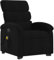 vidaXL Massagesessel, Elektrisch Verstellbar Sessel mit Aufstehhilfe, Fernsehsessel Relaxsessel mit Liegefunktion, Liegesessel Aufstehsessel Polstersessel, Schwarz Stoff