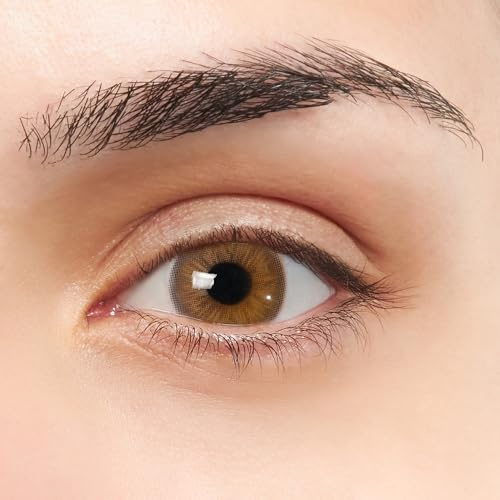 Granada VIP Lentilles de couleur Marron design super naturel - 2 lentilles annuelles sans correction 0,00 dioptrie - Kit avec Étui, pince et bâton applicateur