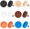 SUNNYCLUE 36 Stück 6 Farben Holz Ohrstecker 12 mm Cabochon Ohrring Rohlinge Flache Runde Fassungen Edelstahl Stiftverschlüsse Blanke Ohrstecker Beschläge Aus Holz Für Schmuckherstellung Zubehör DIY Ha