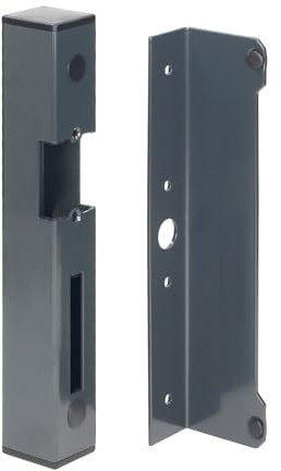 Miratic Cassette à Gache Electrique Portillon 40 x 40mm Boîte de Verrouillage électrique pour Serrure électrique Portail Ouvrant à Droite et à Gauche Boîtier pour Gâche électrique (anthracite)