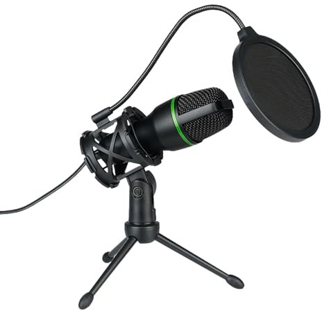 Broadcast Microphone - Condenser Mic, Podcasting Mic | Usb Rgb Streaming Microphone Kit With Stand, Live Recording Microphone For Desktop And Laptop, Plug For Online gamiing Music Production