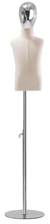 Kinder Schneiderpuppen Torso Schaufensterpuppe Schneiderbüste Einstellbar Runder Sockel Display-Ständer Galvanisierte Köpfe Mit Metallsockel Mom Und Pop Geschäft(Color:A,Size:6 Years Old)