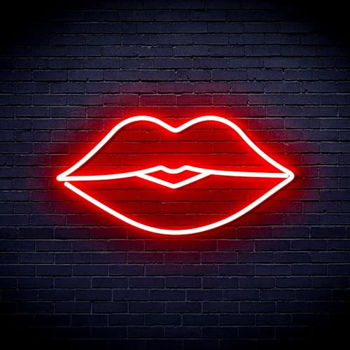 ADVPRO Lips Kiss Girl Room Flex Silicone LED Neon Sign - Red - st16s64-fnu0048-r