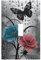 Romantic Lover Lichtschalter, Türkis, Blaugrün, Blush Pink, Blume, Rose, Blume, abstrakter Schmetterling, 1-Gang, Einzel-Kippschalter, Wandplatte, dekorative elektrische Frontplatte, ein Gerät,