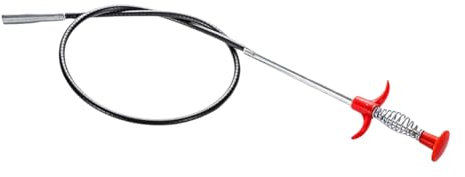 Inkoby Entstopfungswerkzeug für Rohre mit , 60 cm, Stange zur Reinigung von Abflüssen, Verstopfungsentferner, Haushaltsreinigung, Küche, gebogenes Werkzeug