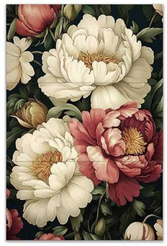 OLYCRAFT 3 Stück/Set September Pfingstrose Abziehbilder Zum Aufreiben Für Möbel Und Kunsthandwerk 30x15cm Pfingstrosenbusch Möbelaufkleber Nahaufnahme Pfingstrosen Transferaufkleber Abziehbilder