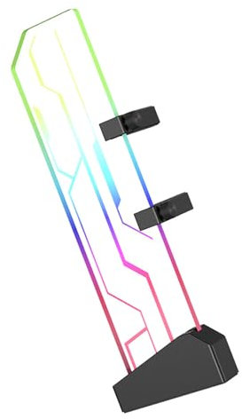 Avejjbaey Supporto VGA Porta scheda video verticale in vetro temperato con supporto magnetico GPU migliorato