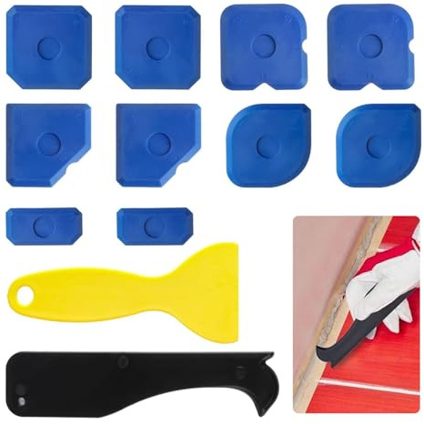 12-teiliges Silikon-Entferner-Werkzeug-Set, wiederverwendbares Silikon-Dichtstoff-Finishing-Werkzeug-Set, langlebiges Abdichtungswerkzeug-Set, Mastix-Glättungswerkzeug zum Trimmen von