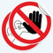 Pubblimania 2 autocollants de signalisation d'accès interdit autorisés uniquement au personnel autorisé 20 x 20 cm, étiquettes adhésives souples, imperméables et lavables