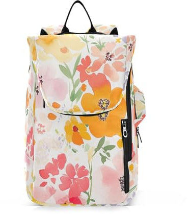 Foiosoh Sporting Goods Tennistasche, niedlich, robust, Sommerblumen, Orange, für 2 Schläger für Teenager, Jungen, Mädchen, Männer, Frauen