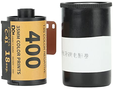 Camera Color Film ISO 320‑400 35mm Fine Grain Wide Exposure Latitude HD Camera Color Negative Film for 135 Camera Disposable Photographic Color Print Negative Film (18 Sheet)