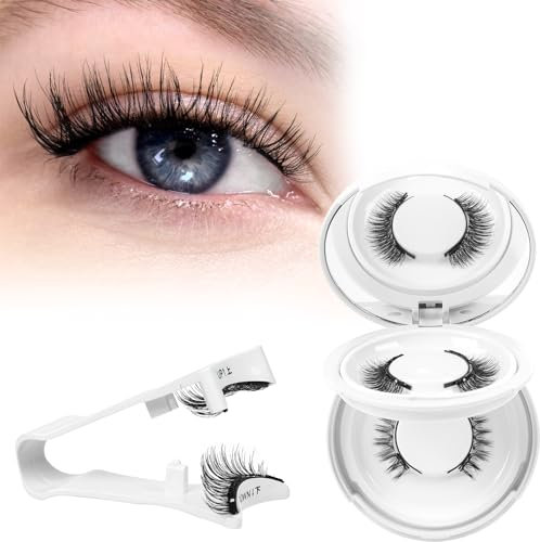 Higu clace Magnetische-Wimpern,Magnet-Wimpern Ohne Eyeliner,Magnetische-Wimpern-mit-Applikator,Wimpern-Magnetisch-Natürlicher-Look,Kein Kleber erforderlich Wimpern-Magnetic(SET-AN)