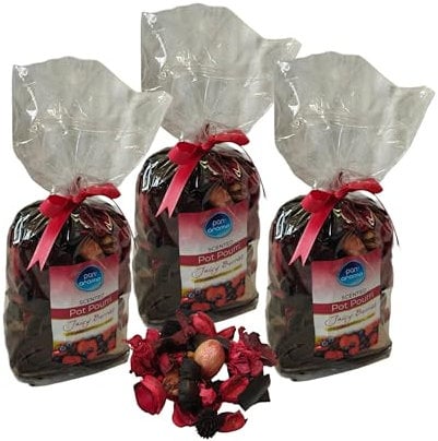 3 bags of Juicy berries pot pourri - scented home botanicals - aromatic fruity scent - decorative home fragrance pot pourri -180g bag